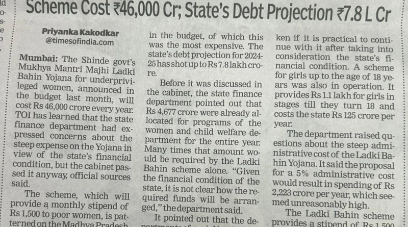 Ladli Behna Yojana in Trouble? Maharashtra government scheme facing financial challenges and budget cuts.